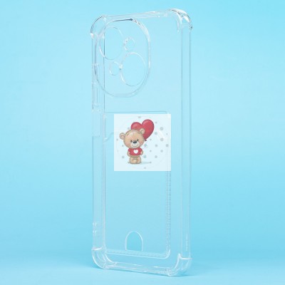 Чехол-накладка для Tecno Spark 30C 5G (прозрачный) - SC276 с картхолдером