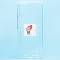 Чехол-накладка для Tecno Pova 2 (прозрачный) - SC276 с картхолдером