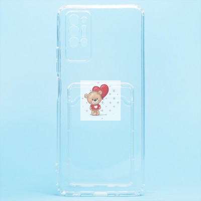 Чехол-накладка для Tecno Pova 2 (прозрачный) - SC276 с картхолдером Чехол-накладка для Tecno Pova 2 (прозрачный) - SC276 с картхолдером