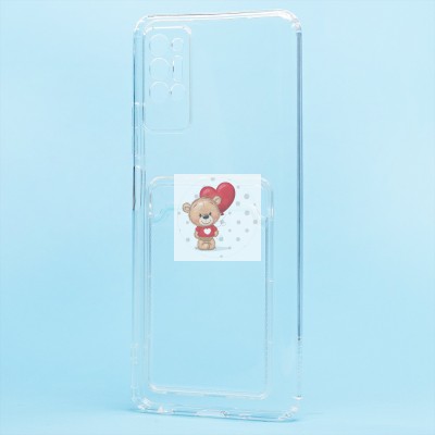 Чехол-накладка для Tecno Pova 2 (прозрачный) - SC276 с картхолдером