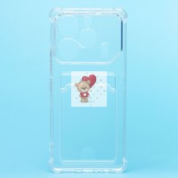 Чехол-накладка для Tecno Pova 6 4G (прозрачный) - SC276 с картхолдером