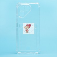 Чехол-накладка для Tecno Pova 7 4G (прозрачный) - SC276 с картхолдером