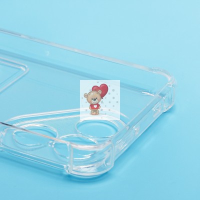 Чехол-накладка для Tecno Pova 7 4G (прозрачный) - SC276 с картхолдером