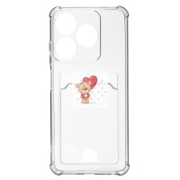 Чехол-накладка для Tecno Spark 10 4G (черный) - SC276 с картхолдером Чехол-накладка для Tecno Spark 10 4G (черный) - SC276 с картхолдером