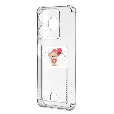 Чехол-накладка для Tecno Spark 10 4G (черный) - SC276 с картхолдером Чехол-накладка для Tecno Spark 10 4G (черный) - SC276 с картхолдером