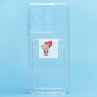 Чехол-накладка для Tecno Spark 10 Pro (прозрачный) - SC276 с картхолдером Чехол-накладка для Tecno Spark 10 Pro (прозрачный) - SC276 с картхолдером