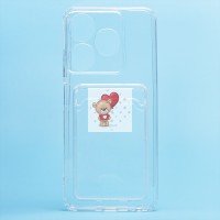 Чехол-накладка для Tecno Spark 10C (прозрачный) - SC276 с картхолдером