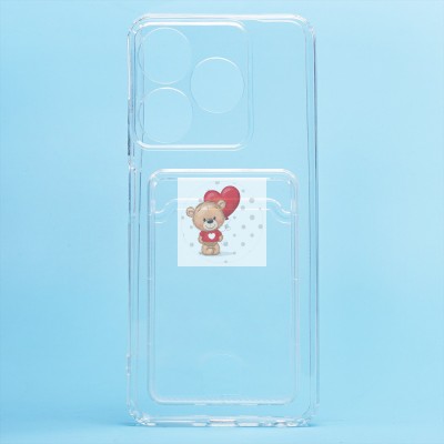 Чехол-накладка для Tecno Spark 10C (прозрачный) - SC276 с картхолдером