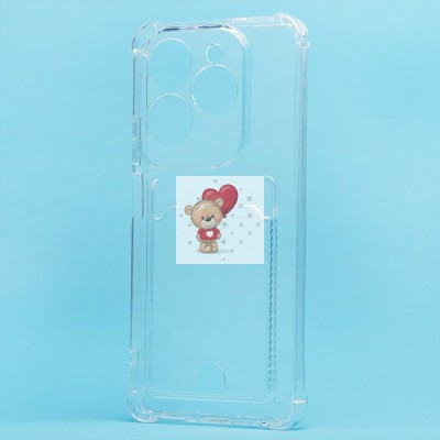 Чехол-накладка для Tecno Spark 20 Pro 5G (прозрачный) - SC276 с картхолдером Чехол-накладка для Tecno Spark 20 Pro 5G (прозрачный) - SC276 с картхолдером