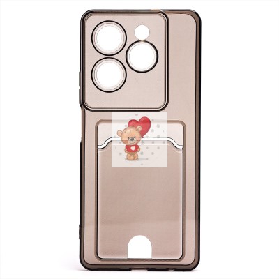 Чехол-накладка для Tecno Spark 20 Pro (черный) - SC276 с картхолдером