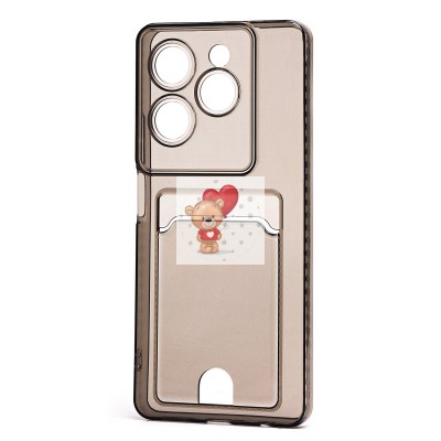 Чехол-накладка для Tecno Spark 20 Pro (черный) - SC276 с картхолдером Чехол-накладка для Tecno Spark 20 Pro (черный) - SC276 с картхолдером