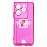 Чехол-накладка для Tecno Spark 20 Pro (розовый) - SC276 с картхолдером Чехол-накладка для Tecno Spark 20 Pro (розовый) - SC276 с картхолдером