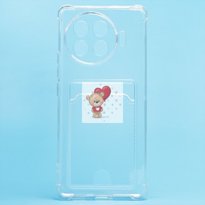 Чехол-накладка для Tecno Spark 20 Pro+ (прозрачный) - SC276 с картхолдером Чехол-накладка для Tecno Spark 20 Pro+ (прозрачный) - SC276 с картхолдером