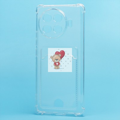 Чехол-накладка для Tecno Spark 20 Pro+ (прозрачный) - SC276 с картхолдером