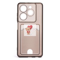 Чехол-накладка для Tecno Spark 20 (черный) - SC276 с картхолдером Чехол-накладка для Tecno Spark 20 (черный) - SC276 с картхолдером