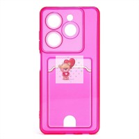 Чехол-накладка для Tecno Spark 20C (розовый) - SC276 с картхолдером Чехол-накладка для Tecno Spark 20C (розовый) - SC276 с картхолдером