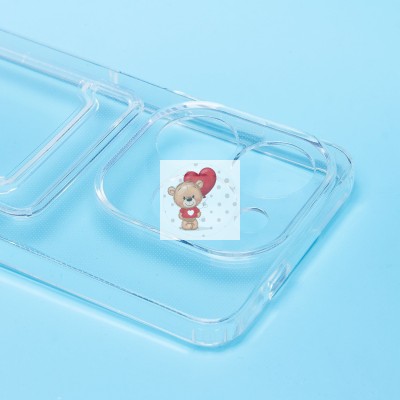 Чехол-накладка для Tecno Spark 20C (прозрачный) - SC276 с картхолдером