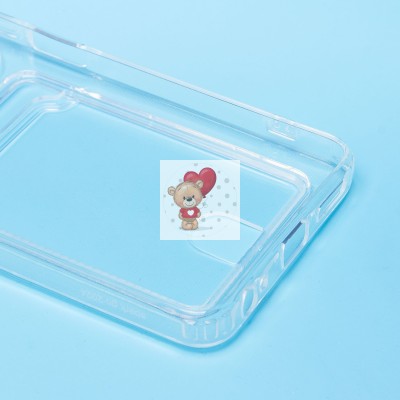 Чехол-накладка для Tecno Spark 20C (прозрачный) - SC276 с картхолдером