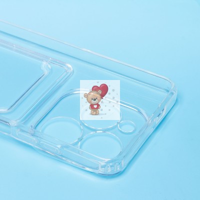 Чехол-накладка для Tecno Spark 20C (прозрачный) - SC276 с картхолдером