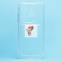 Чехол-накладка для Tecno Spark 20C (прозрачный) - SC276 с картхолдером