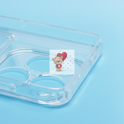 Чехол-накладка для Tecno Spark 20C (прозрачный) - SC276 с картхолдером