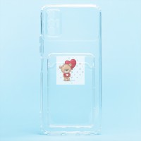 Чехол-накладка для Tecno Spark 8P (прозрачный) - SC276 с картхолдером