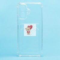 Чехол-накладка для Tecno Spark Go 2 (прозрачный) - SC276 с картхолдером