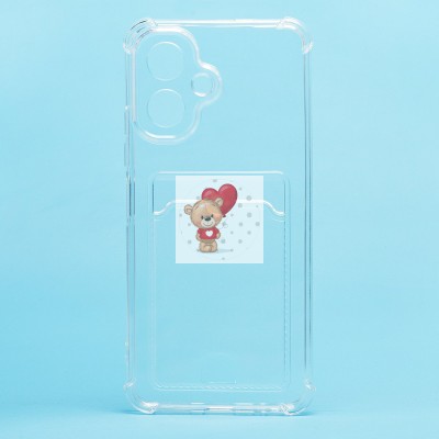 Чехол-накладка для Tecno Spark Go 2 (прозрачный) - SC276 с картхолдером