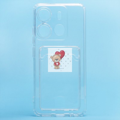 Чехол-накладка для Tecno Spark Go 2023 (прозрачный) - SC276 с картхолдером Чехол-накладка для Tecno Spark Go 2023 (прозрачный) - SC276 с картхолдером