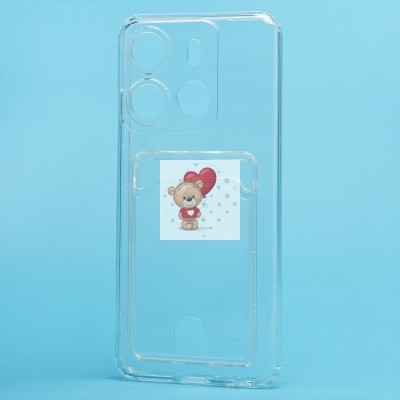 Чехол-накладка для Tecno Spark Go 2023 (прозрачный) - SC276 с картхолдером Чехол-накладка для Tecno Spark Go 2023 (прозрачный) - SC276 с картхолдером