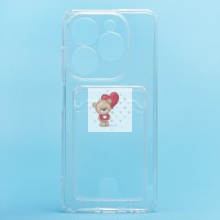 Чехол-накладка для Tecno Spark Go 2024 (прозрачный) - SC276 с картхолдером