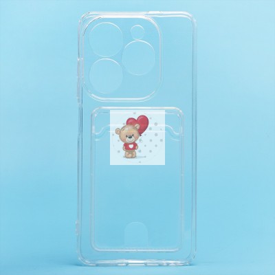 Чехол-накладка для Tecno Spark Go 2024 (прозрачный) - SC276 с картхолдером Чехол-накладка для Tecno Spark Go 2024 (прозрачный) - SC276 с картхолдером