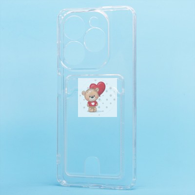 Чехол-накладка для Tecno Spark Go 2024 (прозрачный) - SC276 с картхолдером