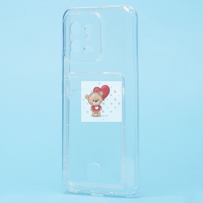 Чехол-накладка для Xiaomi 13 (прозрачный) - SC276 с картхолдером Чехол-накладка для Xiaomi 13 (прозрачный) - SC276 с картхолдером