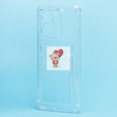 Чехол-накладка для Xiaomi 13T (прозрачный) - SC276 с картхолдером Чехол-накладка для Xiaomi 13T (прозрачный) - SC276 с картхолдером