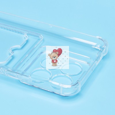 Чехол-накладка для Xiaomi 14 Pro (прозрачный) - SC276 с картхолдером