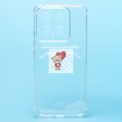 Чехол-накладка для Xiaomi 14 (прозрачный) - SC276 с картхолдером Чехол-накладка для Xiaomi 14 (прозрачный) - SC276 с картхолдером