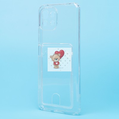 Чехол-накладка для Xiaomi Mi 11 Lite 5G (прозрачный) - SC276 с картхолдером Чехол-накладка для Xiaomi Mi 11 Lite 5G (прозрачный) - SC276 с картхолдером