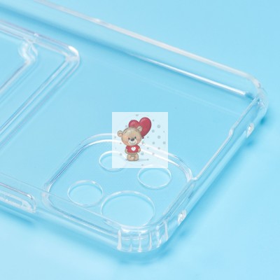 Чехол-накладка для Xiaomi Mi 11 Lite 5G (прозрачный) - SC276 с картхолдером Чехол-накладка для Xiaomi Mi 11 Lite 5G (прозрачный) - SC276 с картхолдером