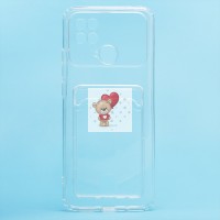 Чехол-накладка для Xiaomi Poco C40 (прозрачный) - SC276 с картхолдером