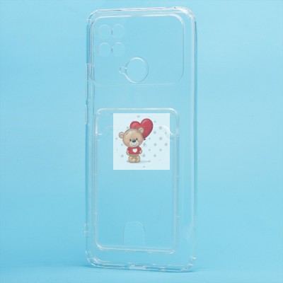 Чехол-накладка для Xiaomi Poco C40 (прозрачный) - SC276 с картхолдером