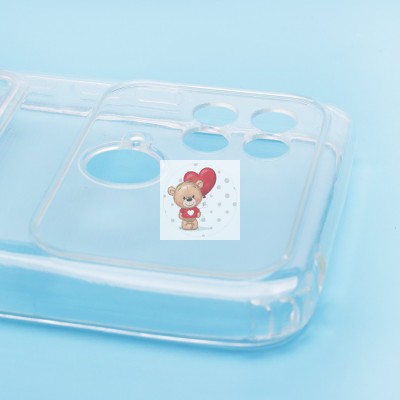 Чехол-накладка для Xiaomi Poco C40 (прозрачный) - SC276 с картхолдером