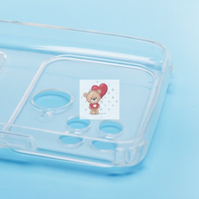 Чехол-накладка для Xiaomi Poco C40 (прозрачный) - SC276 с картхолдером