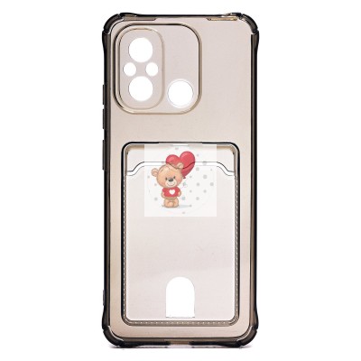 Чехол-накладка для Xiaomi Redmi 12C (черный) - SC276 с картхолдером Чехол-накладка для Xiaomi Redmi 12C (черный) - SC276 с картхолдером