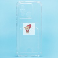 Чехол-накладка для Xiaomi Redmi 12C (прозрачный) - SC276 с картхолдером