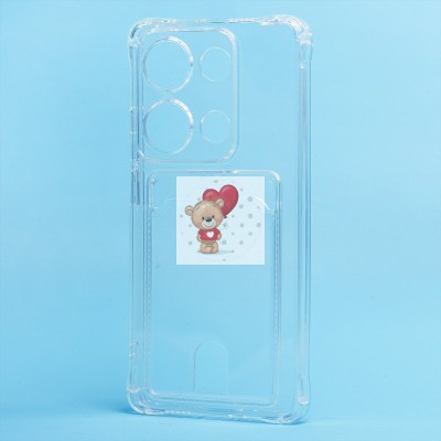 Чехол-накладка для Xiaomi Poco M6 Pro 4G (прозрачный) - SC276 с картхолдером Чехол-накладка для Xiaomi Poco M6 Pro 4G (прозрачный) - SC276 с картхолдером