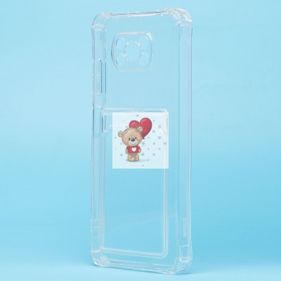 Чехол-накладка для Xiaomi Poco X3 Pro (прозрачный) - SC276 с картхолдером Чехол-накладка для Xiaomi Poco X3 Pro (прозрачный) - SC276 с картхолдером