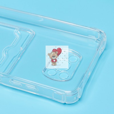 Чехол-накладка для Xiaomi Poco X3 Pro (прозрачный) - SC276 с картхолдером Чехол-накладка для Xiaomi Poco X3 Pro (прозрачный) - SC276 с картхолдером