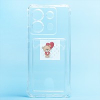 Чехол-накладка для Xiaomi Poco X6 5G (прозрачный) - SC276 с картхолдером Чехол-накладка для Xiaomi Poco X6 5G (прозрачный) - SC276 с картхолдером