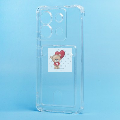 Чехол-накладка для Xiaomi Poco X6 5G (прозрачный) - SC276 с картхолдером